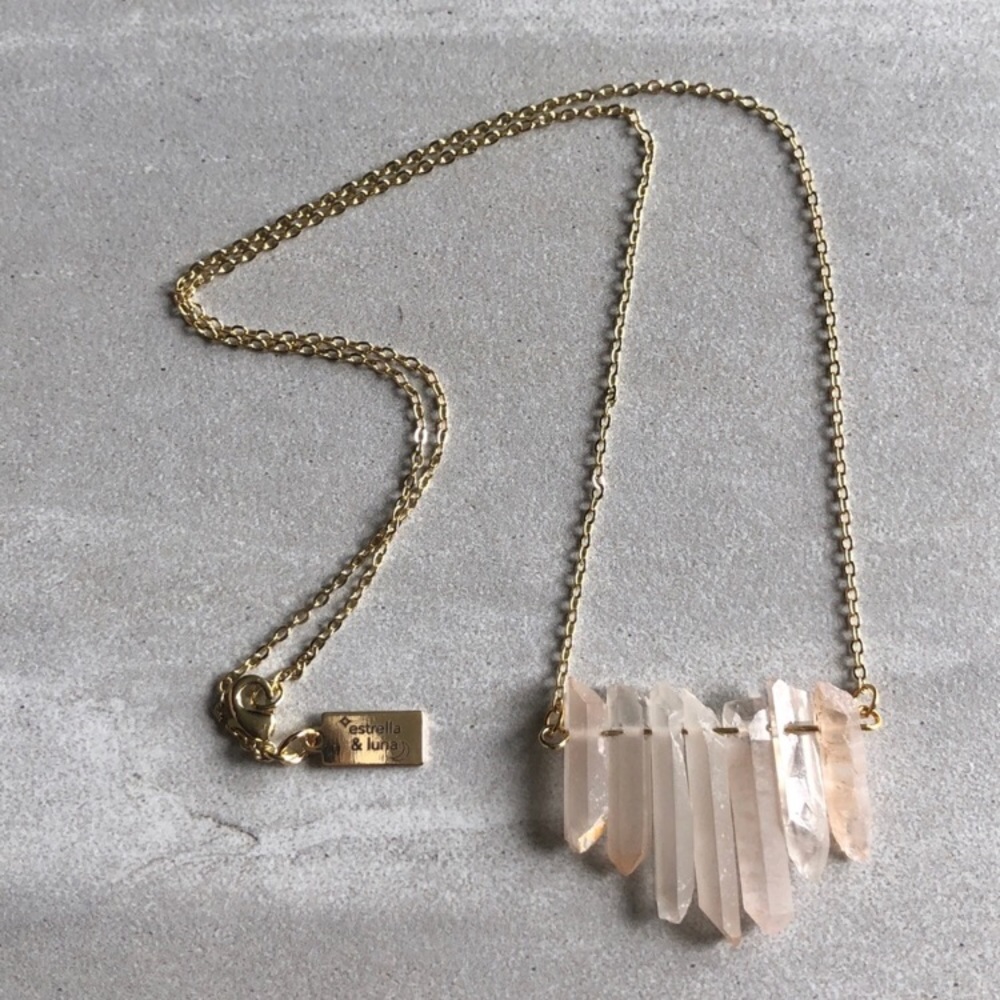 ๐LAST! Estrella & Luna Boho Peach Quartz Necklace - Picture 3 of 4